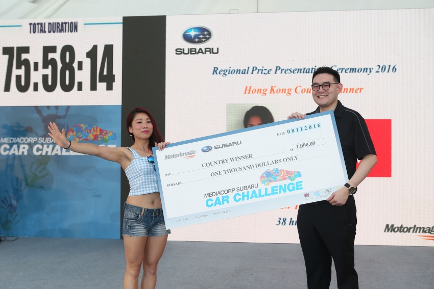 Singaporean wins MediaCorp Subaru Car Challenge 2016 after clocking in 75 hours and 58 minutes 575809