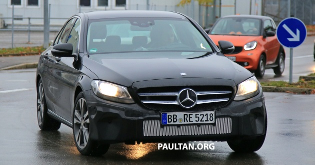 SPIED: W205 Mercedes C-Class facelift – interior seen