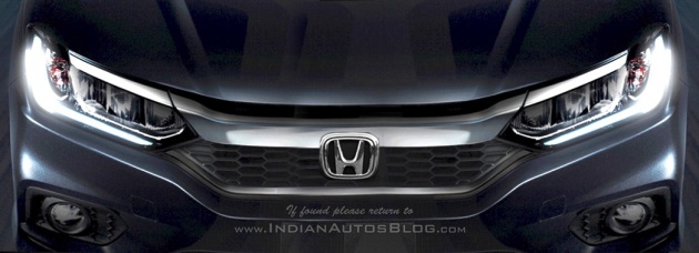 2017 Honda City facelift – full front-end gets rendered