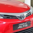 Toyota Corolla Altis facelift now on sale, from RM121k