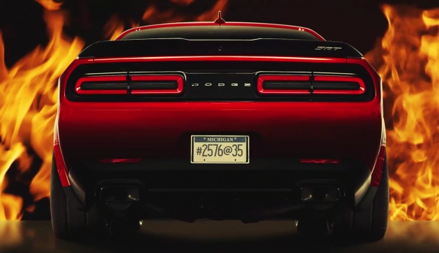 Dodge Challenger SRT Demon does a burnout in latest teaser – first production car to be fitted with drag tyres