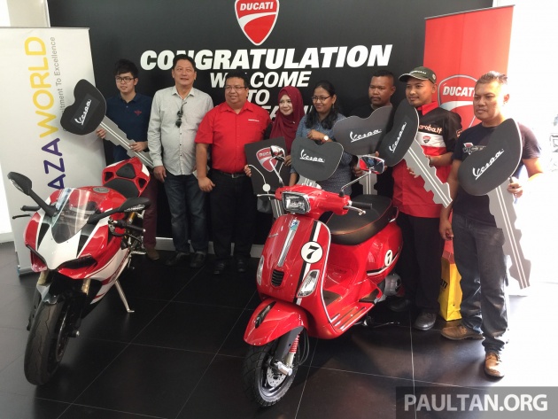 Naza World sampaikan hadiah pertandingan Merdeka Autofair – 1 bawa balik Ducati Panigale, 5 dapat Vespa