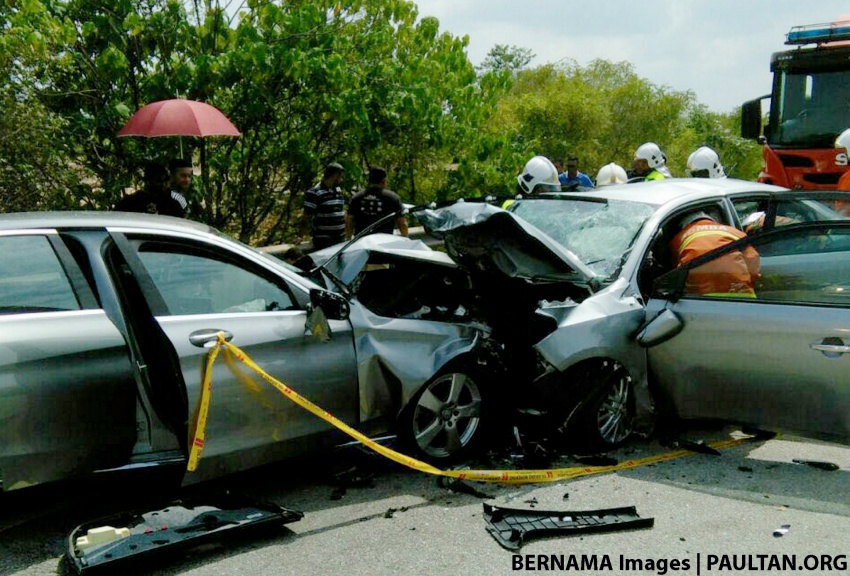 Five killed in head-on collision near Batu Gajah – please wear your seat belts, both front and rear 609548