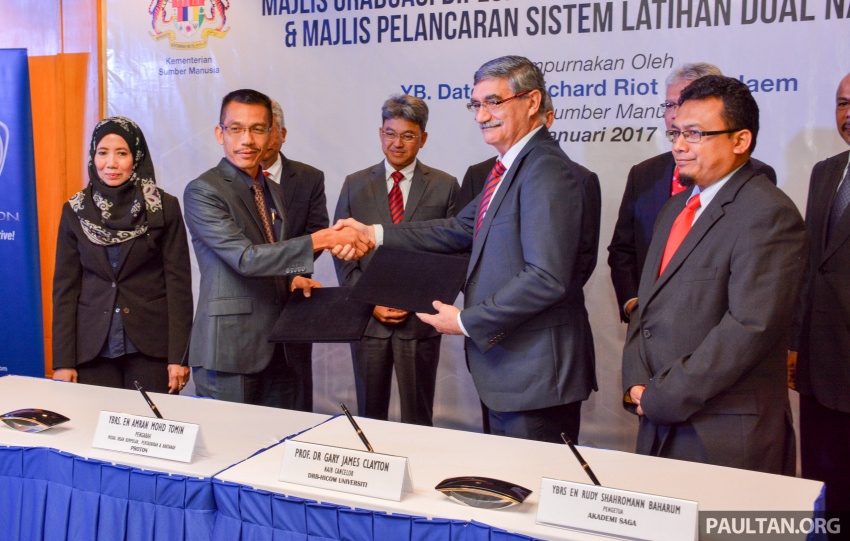 Proton accredited as centre for National Dual Training System by Malaysian Ministry of Human Resources 608609