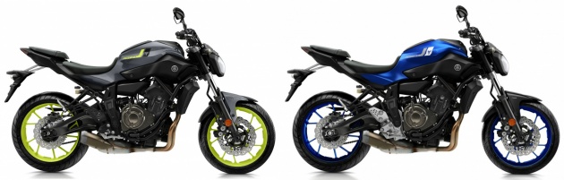 Yamaha MT-07 diperkenalkan dalam dua warna baharu