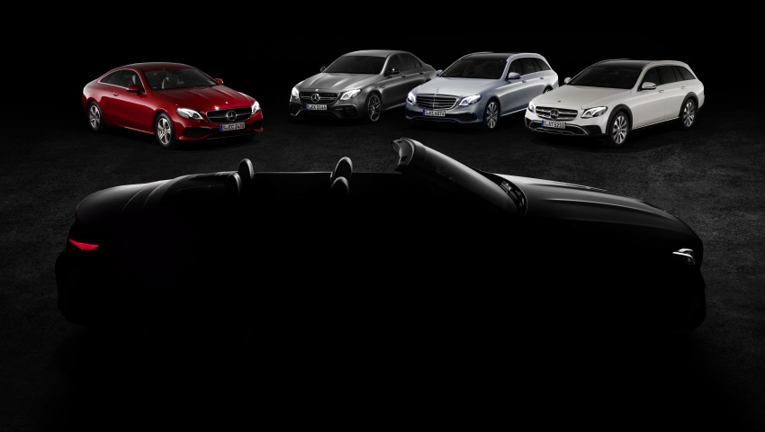 Mercedes-Benz E-Class Cabriolet teased, roof down 621321
