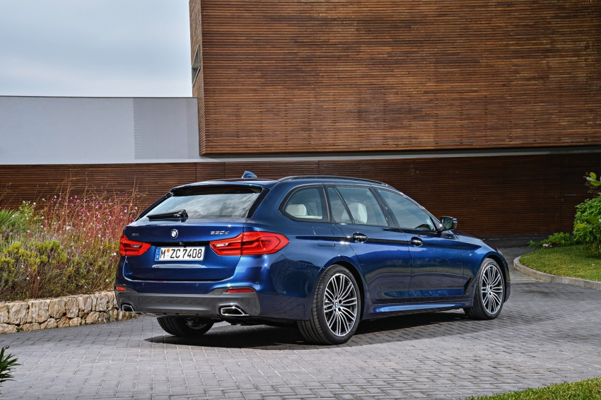 BMW 5 Series Touring G31 muncul – 4 varian termasuk diesel akan ditawarkan, ruang simpanan 1,700 liter 610496