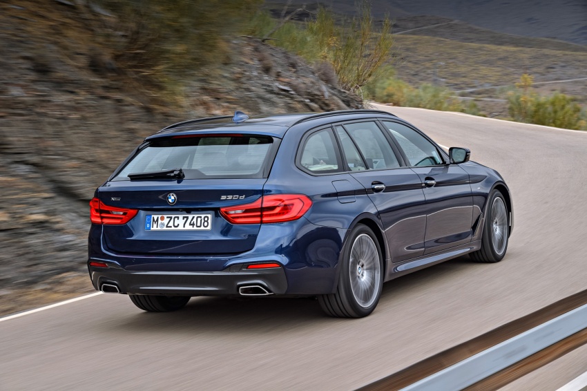 BMW 5 Series Touring G31 muncul – 4 varian termasuk diesel akan ditawarkan, ruang simpanan 1,700 liter 610500