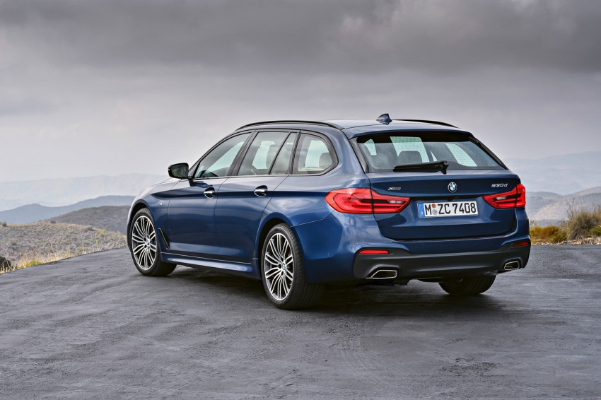 BMW 5 Series Touring G31 muncul – 4 varian termasuk diesel akan ditawarkan, ruang simpanan 1,700 liter 610507
