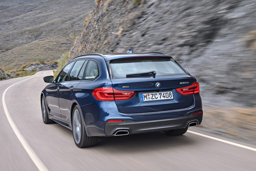 BMW 5 Series Touring G31 muncul – 4 varian termasuk diesel akan ditawarkan, ruang simpanan 1,700 liter 610510