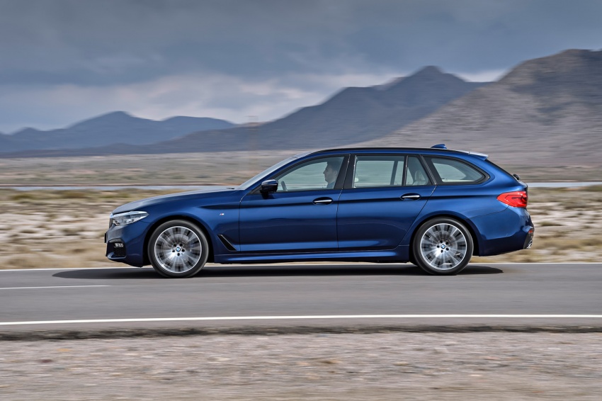 BMW 5 Series Touring G31 muncul – 4 varian termasuk diesel akan ditawarkan, ruang simpanan 1,700 liter 610512