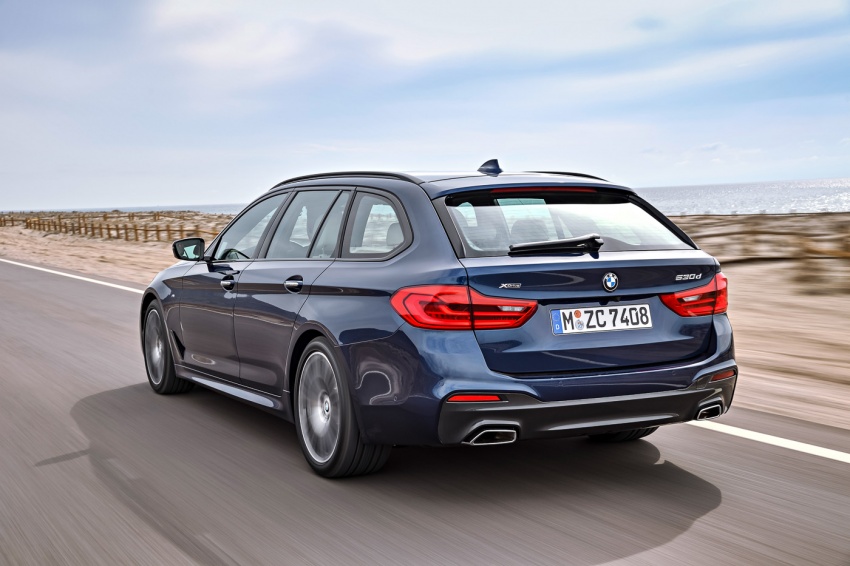BMW 5 Series Touring G31 muncul – 4 varian termasuk diesel akan ditawarkan, ruang simpanan 1,700 liter 610519