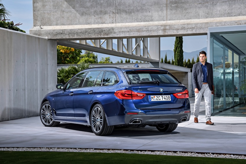 BMW 5 Series Touring G31 muncul – 4 varian termasuk diesel akan ditawarkan, ruang simpanan 1,700 liter 610492