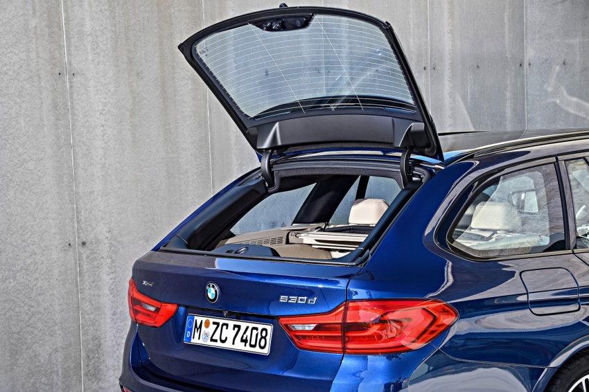 BMW 5 Series Touring G31 muncul – 4 varian termasuk diesel akan ditawarkan, ruang simpanan 1,700 liter 610483