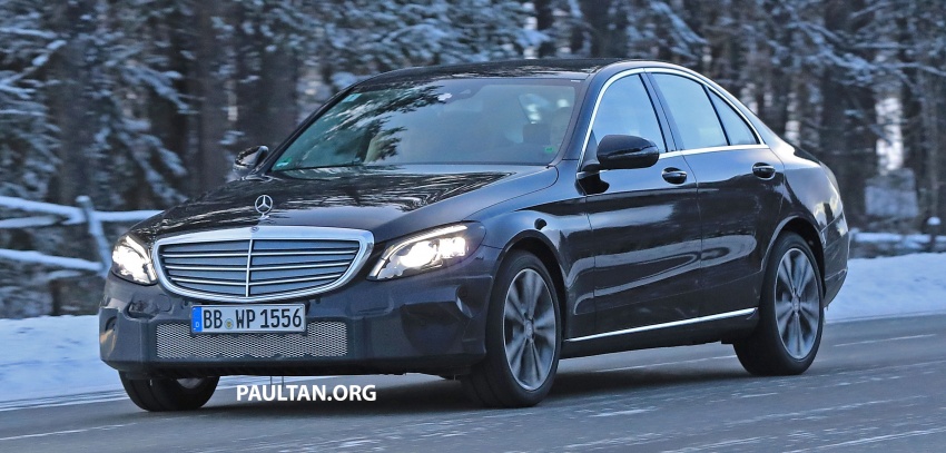 SPIED: Mercedes W205 C-Class facelift spotted testing 618419