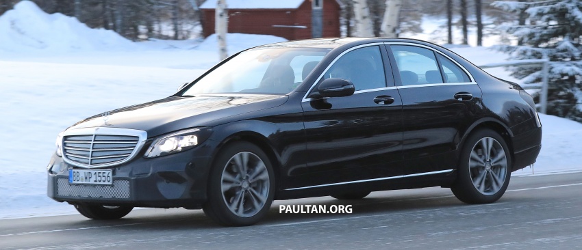 SPIED: Mercedes W205 C-Class facelift spotted testing 618420