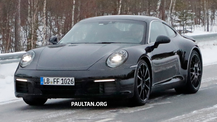 SPYSHOT: Porsche 911 coupe dan cabriolet generasi seterusnya ditemui sewaktu ujian di kawasan bersalji 611405