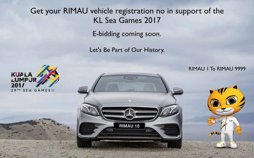 ‘RIMAU’ number plates to commemorate 2017 SEA Games released by KBS – e-bidding starts in March 610756