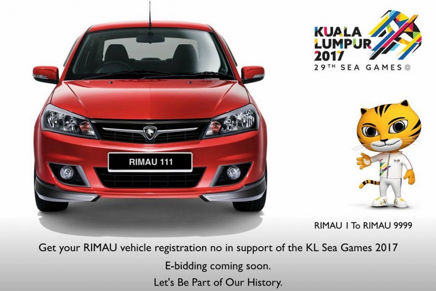 ‘RIMAU’ number plates to commemorate 2017 SEA Games released by KBS – e-bidding starts in March 610758