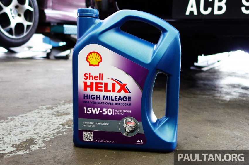 Shell Helix High Mileage 15W-50 khusus untuk kereta lama dilancarkan di Malaysia – RM148 bagi botol 4L 616287