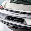 Porsche 718 Cayman dan Cayman S kini di Malaysia