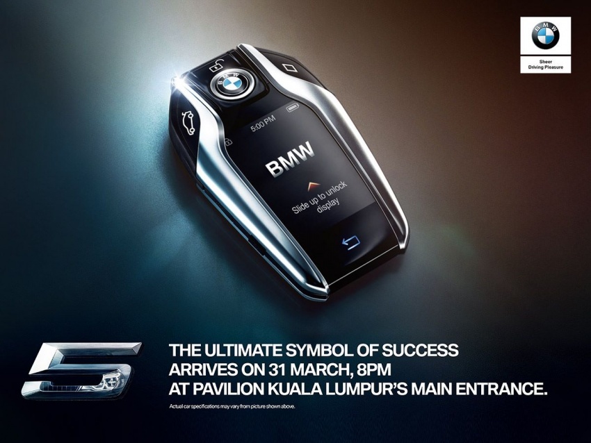 BMW 5 Series G30 – teaser untuk Malaysia tunjuk kunci Display Key dengan skrin seperti telefon pintar 635605