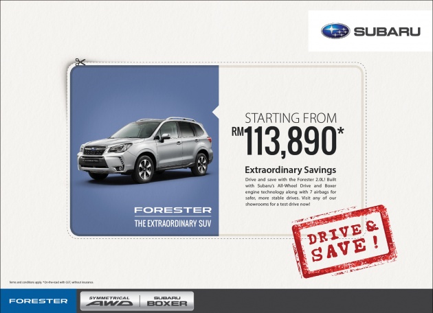 AD: Subaru XV and Forester deals – from RM109,968!