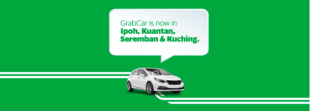 GrabCar kini di Ipoh, Kuantan, Seremban dan Kuching