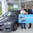Honda rai pemilik ke-250,000 model City di Malaysia