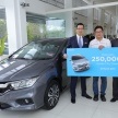 Honda rai pemilik ke-250,000 model City di Malaysia