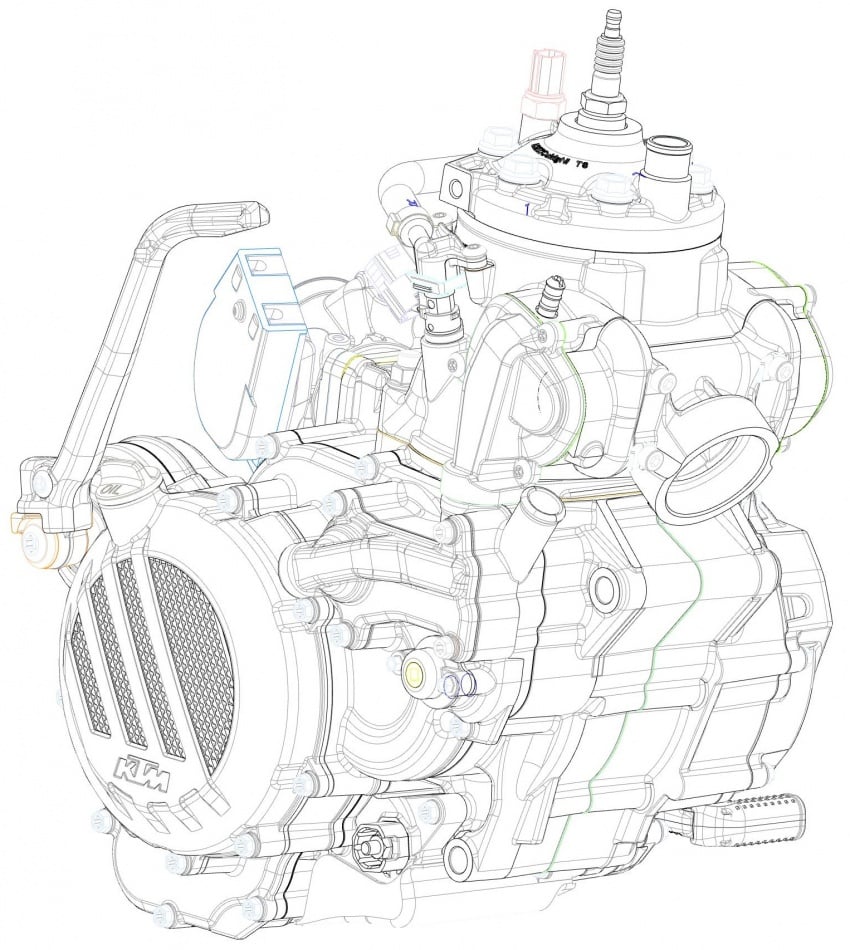 KTM unveils new two-stroke fuel injection engine 630469