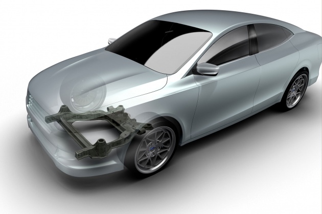 Magna dan Ford bakal hasilkan <em>subframe</em> dari bahan gentian karbon untuk kereta penumpang biasa