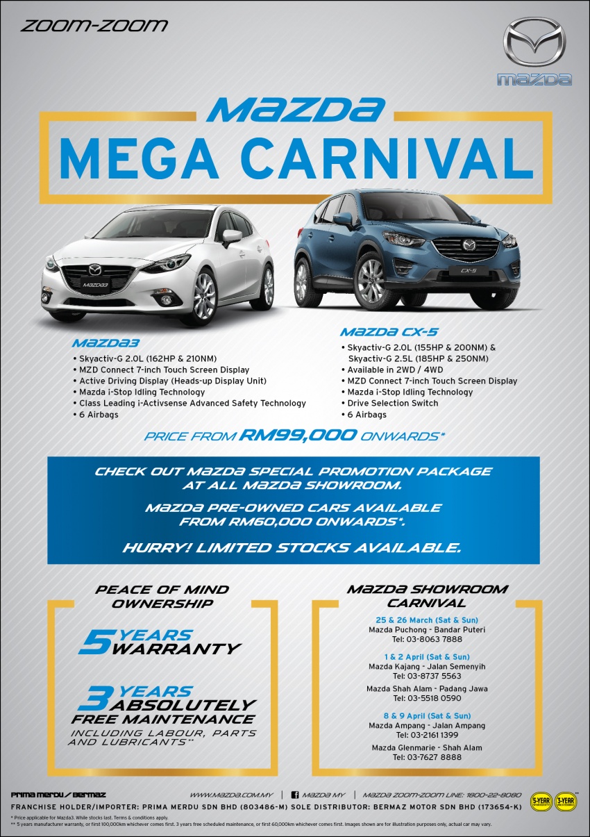 Mazda Mega Carnival – Mazda 3 now from RM99,000 634484