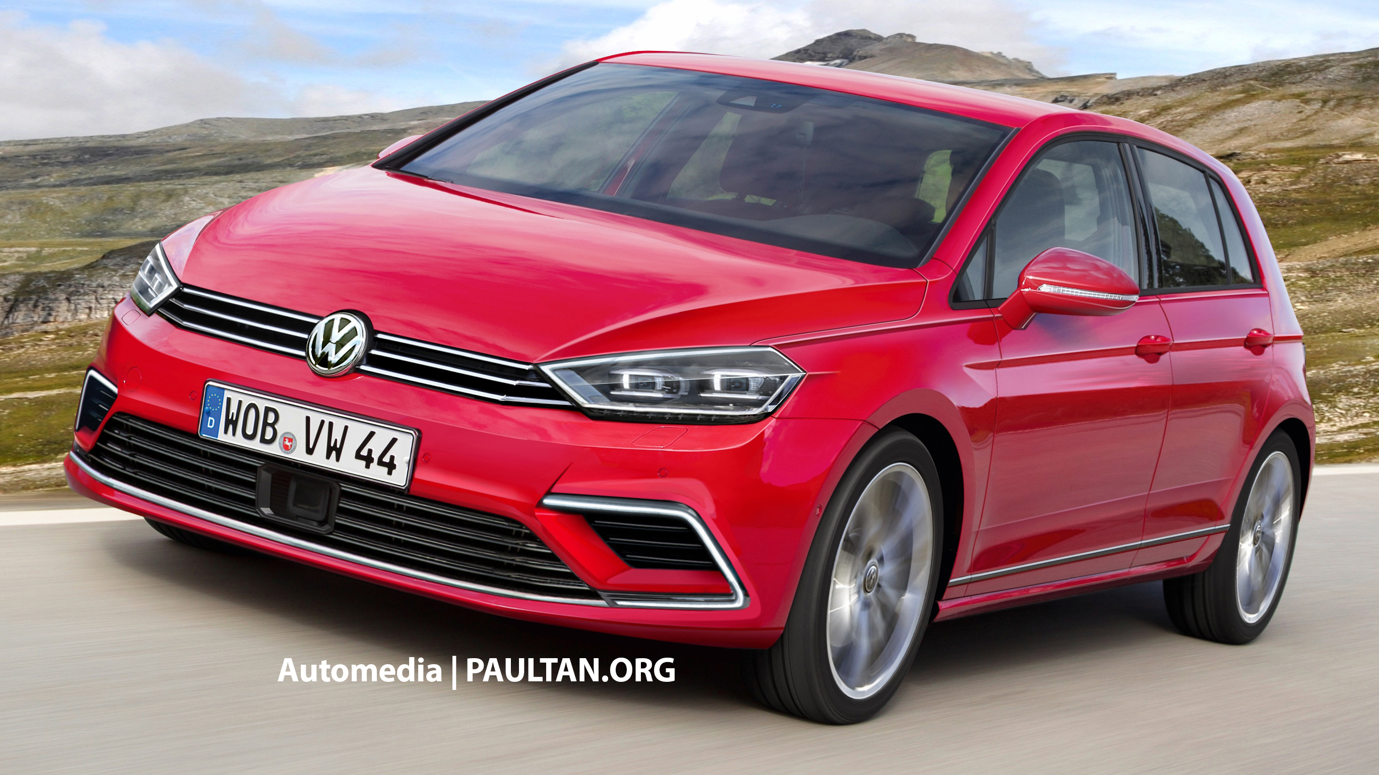 2024 Volkswagen Golf Facelift Rendered Based On Revealing Spy Shots