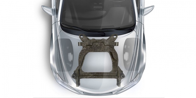Ford and Magna co-developing carbon-fibre subframes – 34% lighter and 87% fewer parts compared to steel