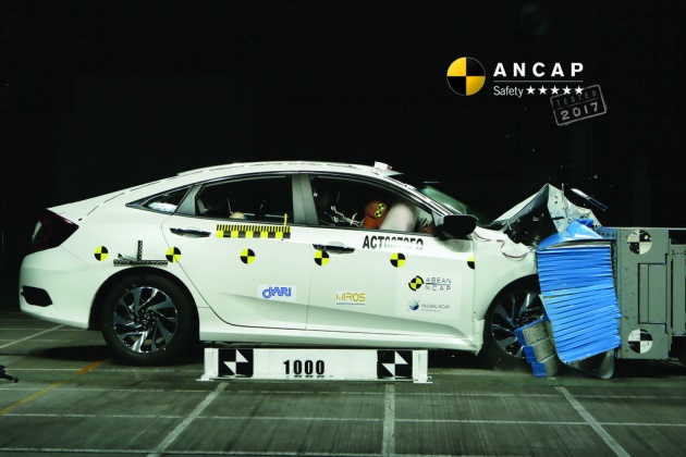 Honda Civic terima penarafan 5-bintang dari ANCAP