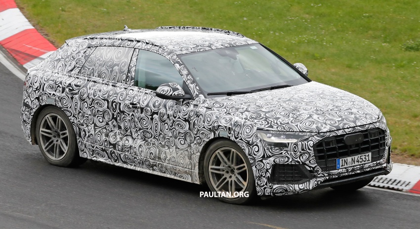 SPIED: Audi Q8 with frameless windows, Android OS 665367