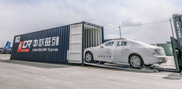 Volvo begins China-built S90 export to Europe via rail