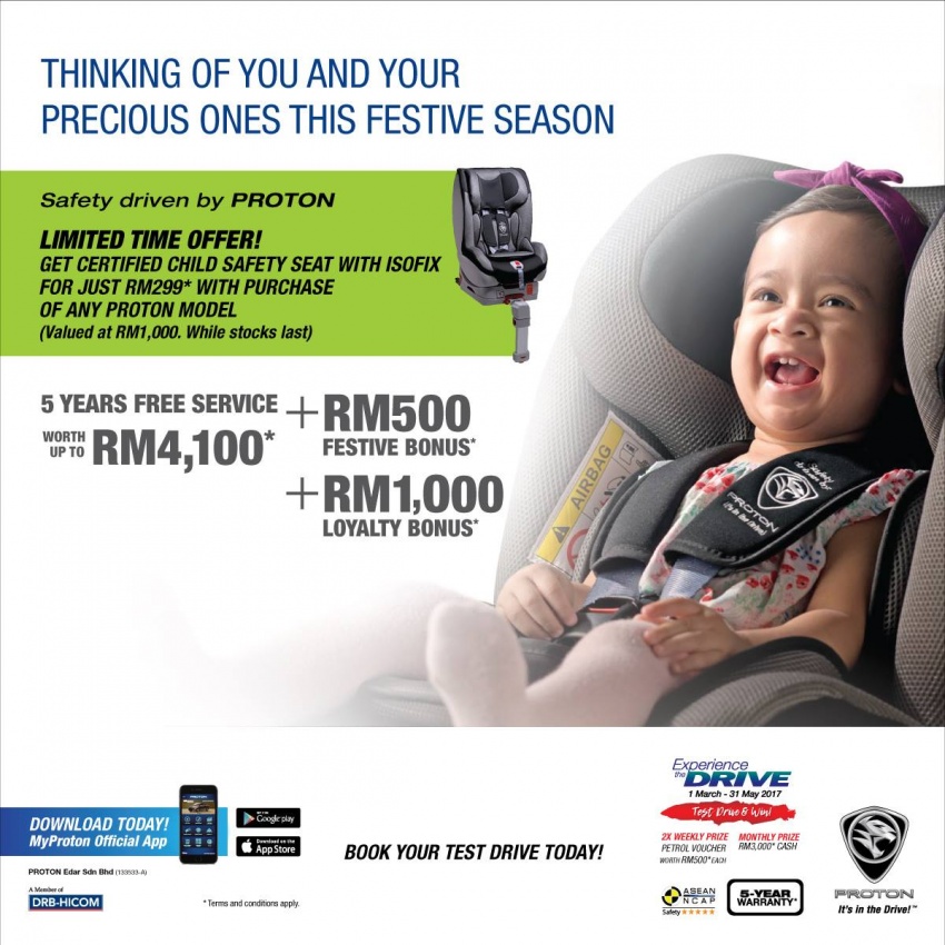 Proton offering child car seat worth RM1k for RM299 653534