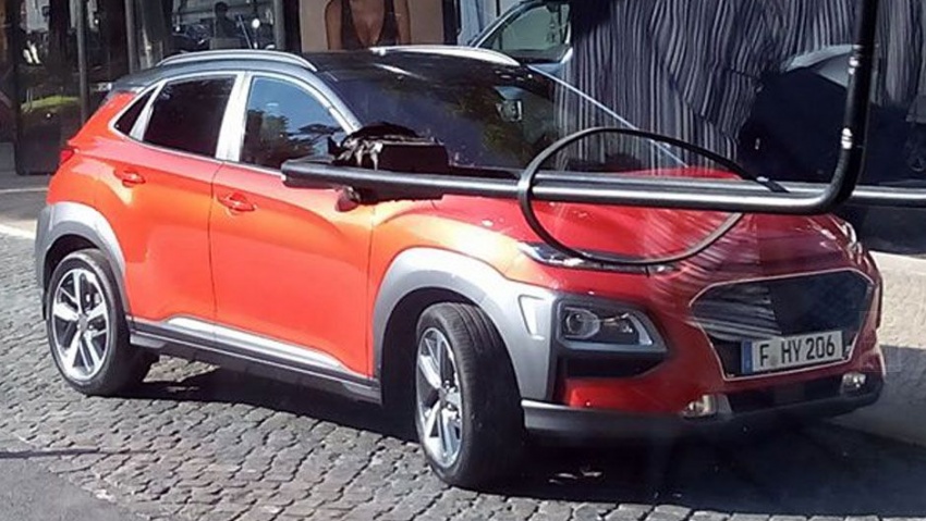 Hyundai Kona spotted undisguised with funky looks 657644