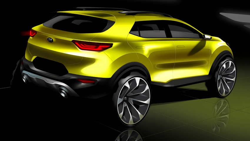 Teaser SUV kecil Kia Stonic dalam bentuk lakaran 670019