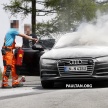 SPYSHOT: Prototaip Audi A7 2019 terbakar dalam ujian