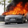 SPYSHOT: Prototaip Audi A7 2019 terbakar dalam ujian