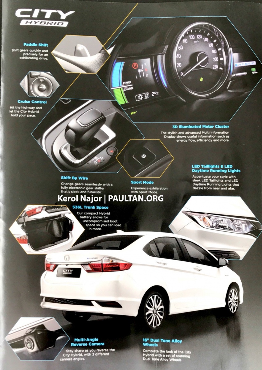 Honda City Hybrid Malaysian brochure leaked – same 1.5L i-DCD package as Jazz Hybrid, launching soon 685959
