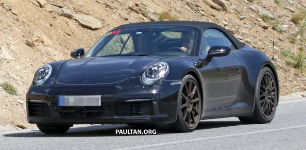 SPYSHOTS: Next-gen Porsche 911 Cabriolet undergoes hot weather trials