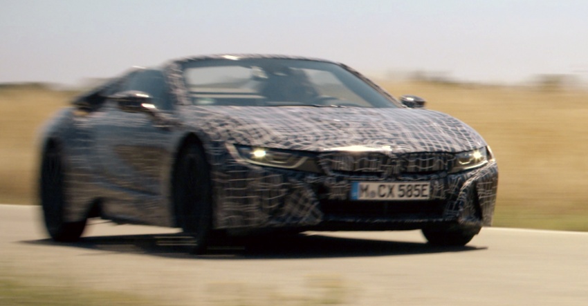 BMW i8 Roadster teased again, this time on the move 702767