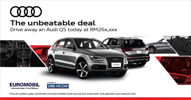AD: Get an Audi Q5 for RM26x,xxx from Euromobil!