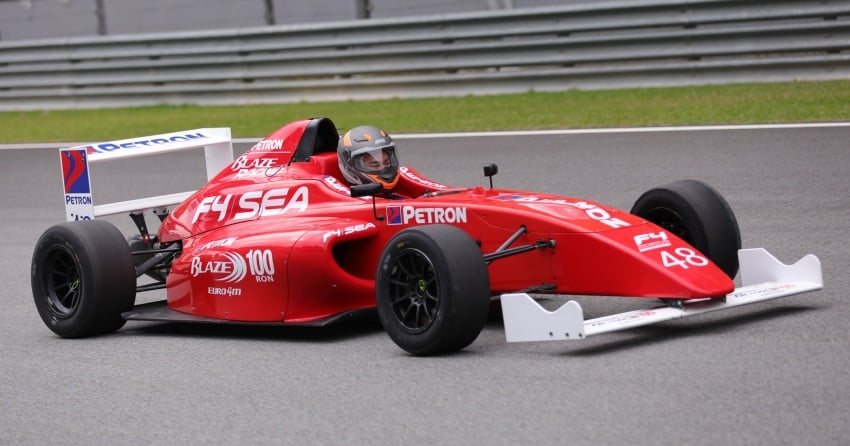 Driving a Formula 4 SEA race car fuelled by Petron 704246