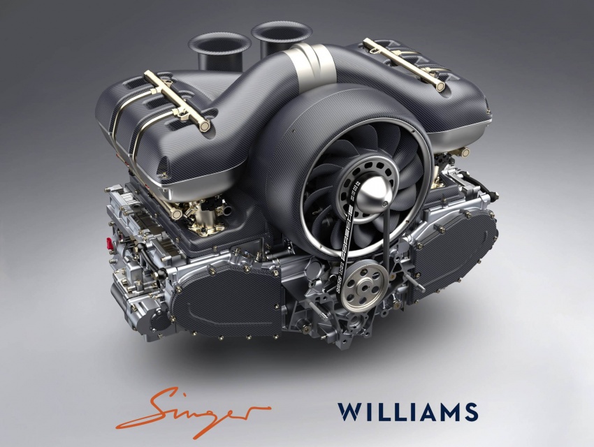Singer and Williams collaborate on a 4.0 litre, 500 hp naturally aspirated, air-cooled Porsche 911 engine 697331
