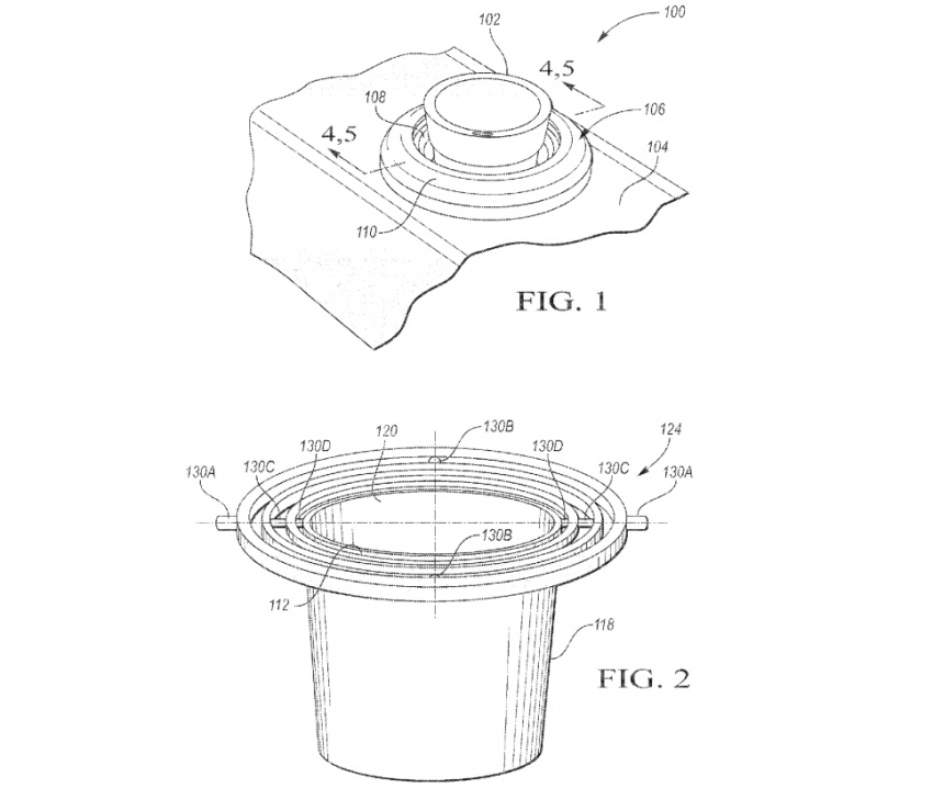 Ford files patent for a self-levelling cup holder design 705166